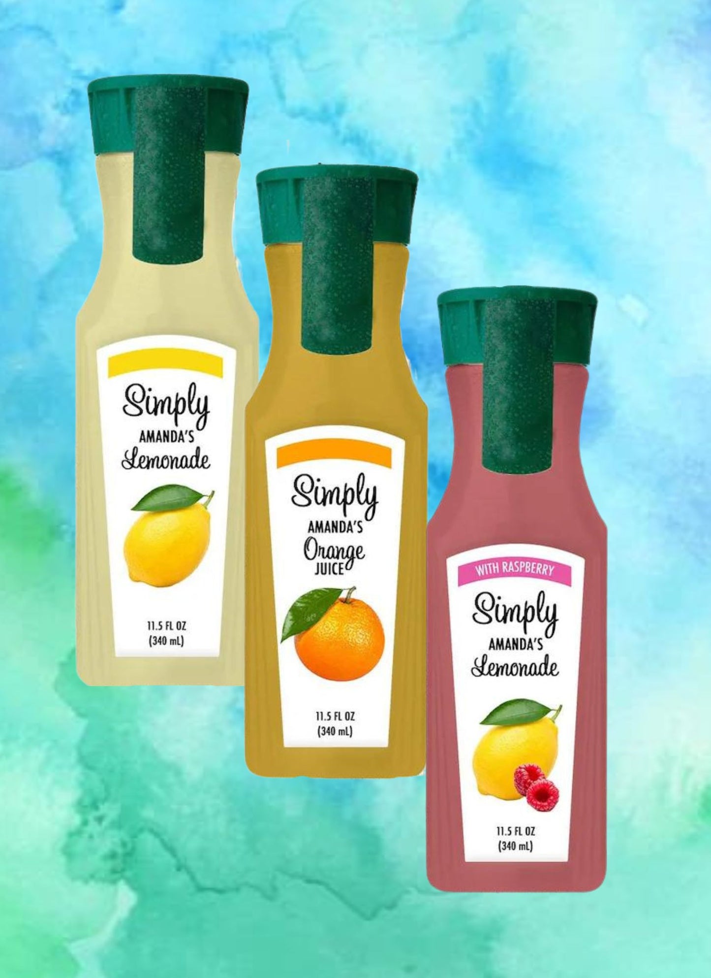 Simply Lemonade, Orange & Raspberry Juice